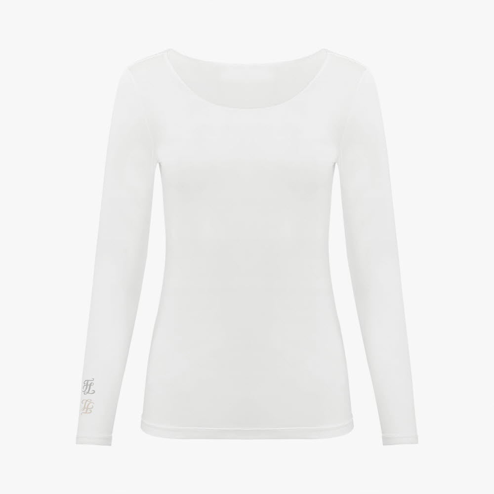 DEEP ROUND-NECK COOLING T-SHIRT(WHITE)