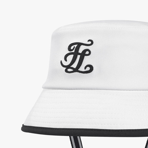 VOLUME LOGO BUCKET HAT(WHITE)