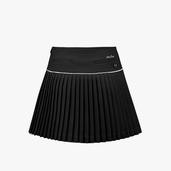 [FL SIGNATURE] PEARL FLARE PLEATED SKIRT(BLACK)