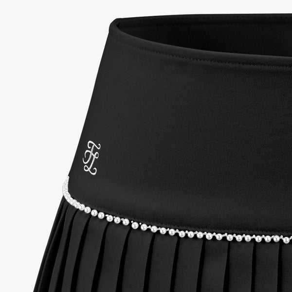 [FL SIGNATURE] PEARL FLARE PLEATED SKIRT(BLACK)