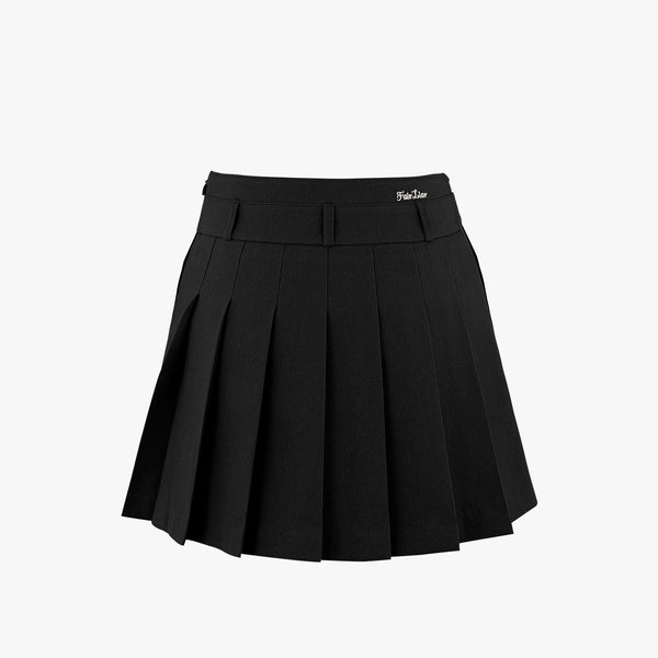 A-LINE PLEATED SKIRT(BLACK)