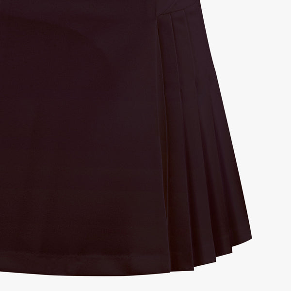 HALF-PLEATED SKIRT(BURGUNDY)