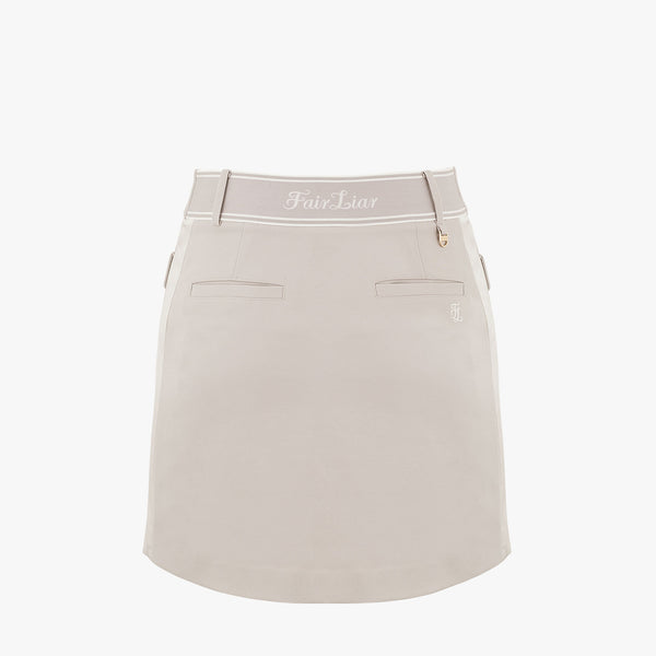 FRONT-POCKET SKIRT(BEIGE)
