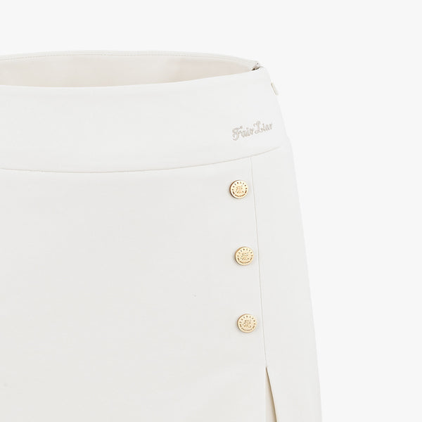 BUTTON SLIT SKIRT(REAM)