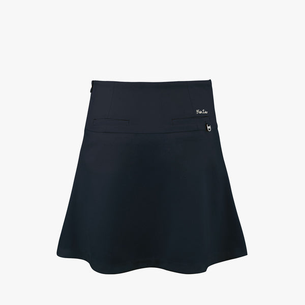 HIGH-WAIST DOUBLE FLARE SKIRT(NAVY)