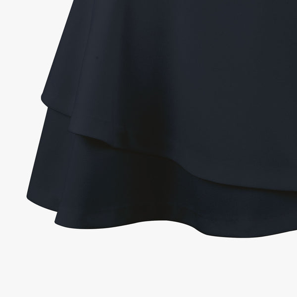 HIGH-WAIST DOUBLE FLARE SKIRT(NAVY)