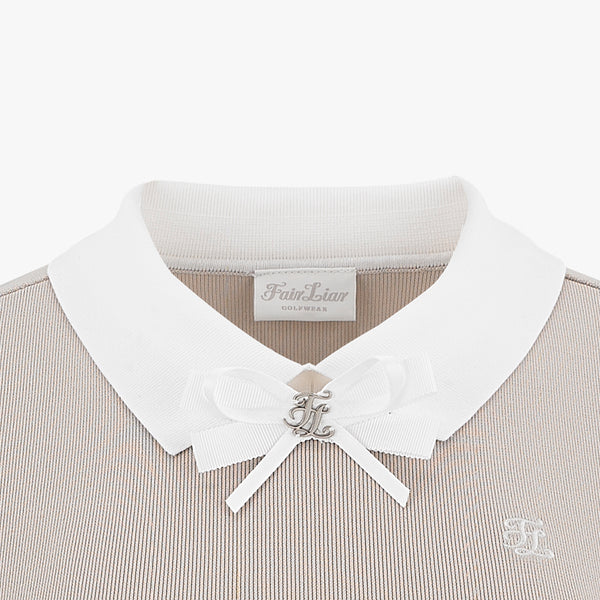 STAND COLLAR KNIT(BEIGE)