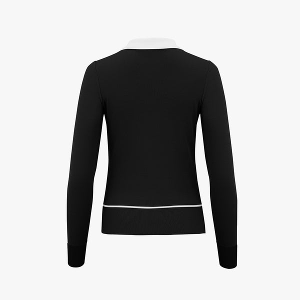 STAND COLLAR KNIT(BLACK)