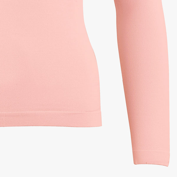 TURTLENECK DOUBLE COLLAR KNIT(PINK CHORAL)