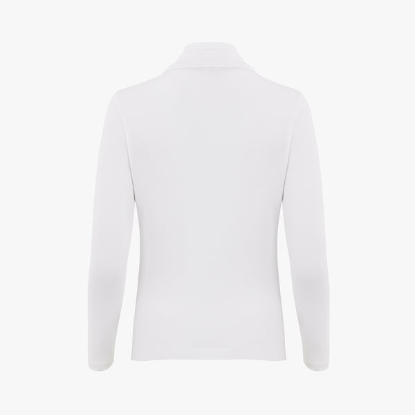 TURTLENECK DOUBLE COLLAR KNIT(WHITE)