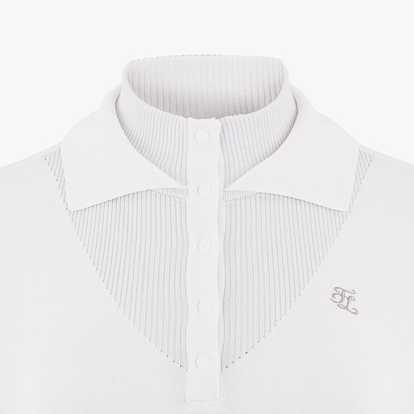 TURTLENECK DOUBLE COLLAR KNIT(WHITE)