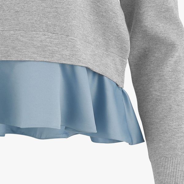 DETACHABLE SHIRT COLLAR KNIT(MELANGR GRAY)
