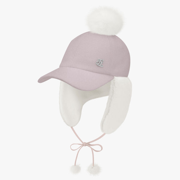 WOOL EAR MUFF CAP (PINK)