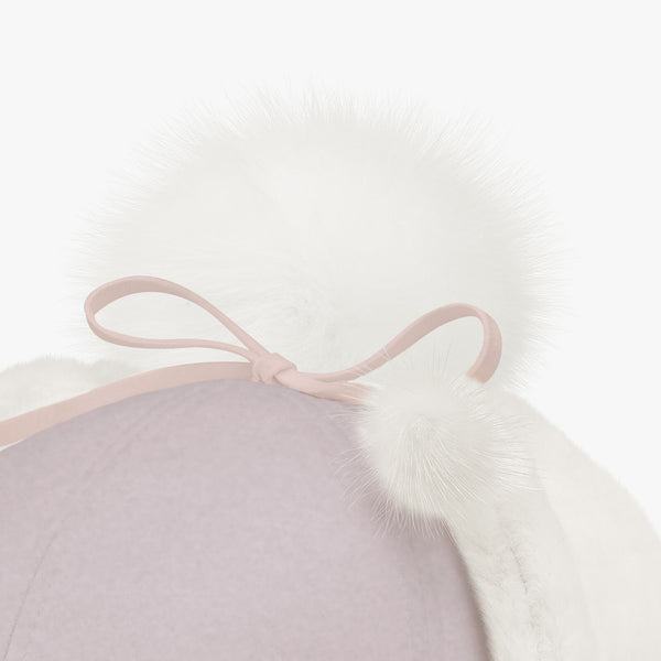 WOOL EAR MUFF CAP (PINK)