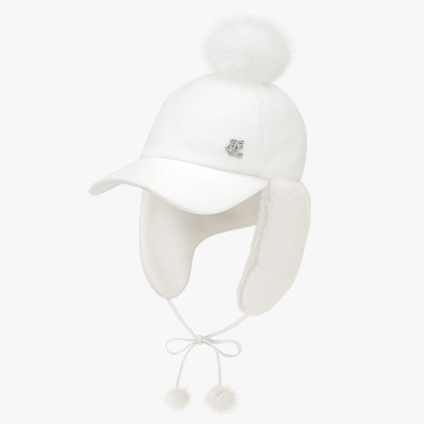 WOOL EAR MUFF CAP (WHITE)