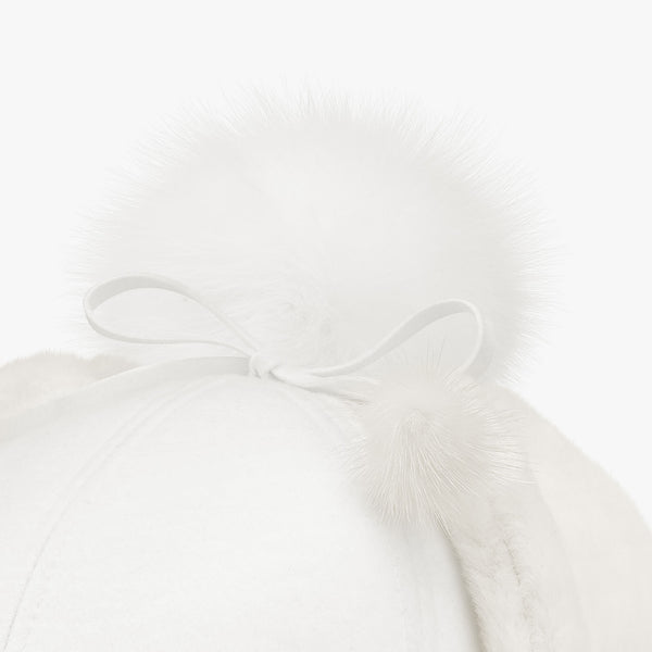 WOOL EAR MUFF CAP (WHITE)