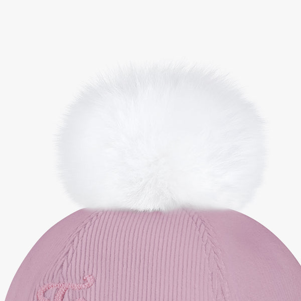 CORDUROY POMPOM HAT (PINK)