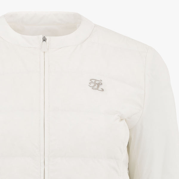 FLARE DETAILED SHORT PUFFER JUMPER (IVORY)