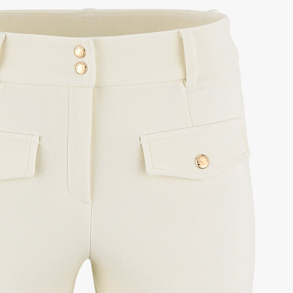 BOOTS CUT CORDUROY FLEECE PANTS (CREAM)