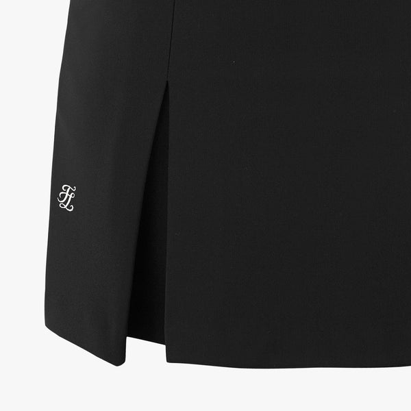 TWO POCKET SEMI A LINE SKIRT (BLACK)