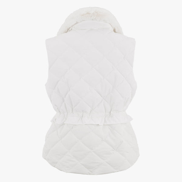 QUILTED DOWN VEST (WHITE)