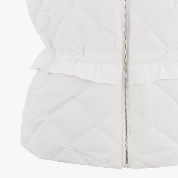 QUILTED DOWN VEST (WHITE)