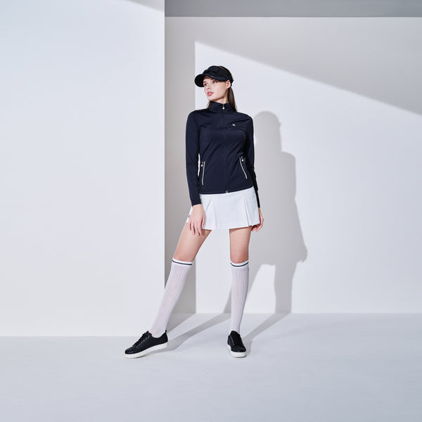 TWIN PLEATS SKIRT (Black)