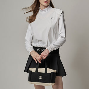 STRING SQUARE TOTE BAG(BLACK)