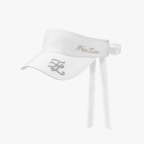 PEARL LOGO RIBBON VISOR(WHITE)