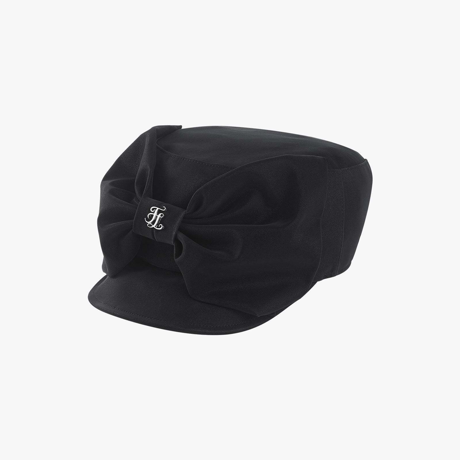 BIG RIBBON ROUND CAP(BLACK)