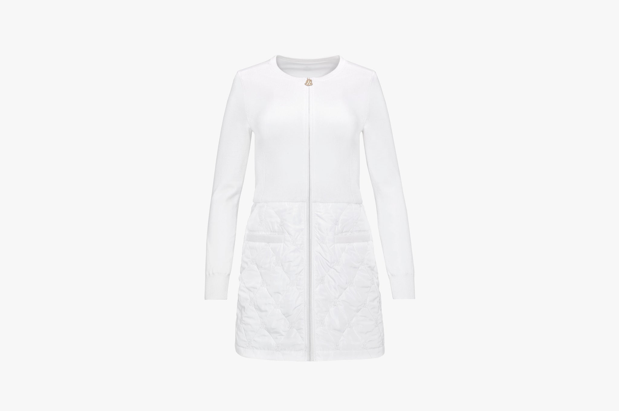 Knit Padding Dress (White)