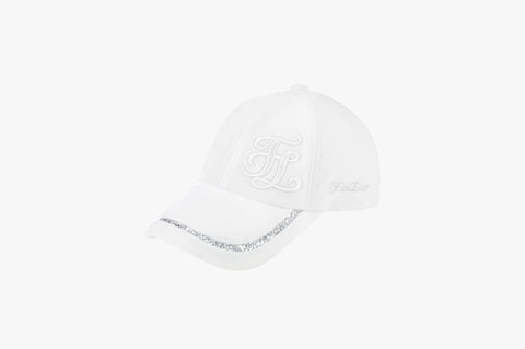 Velour Glitter Cap (White)