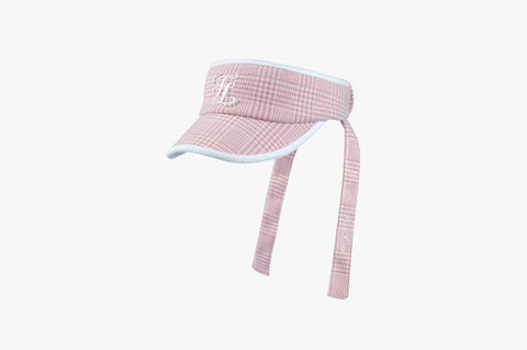 Check Ribbon Visor (Pink Coral)