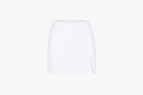 Slit Beads Skirt (White)