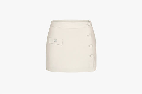 Button H Skirt (Beige)