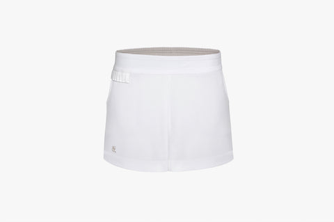 Pleats Point Shorts (White)