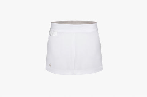 Pleats Point Shorts (White)