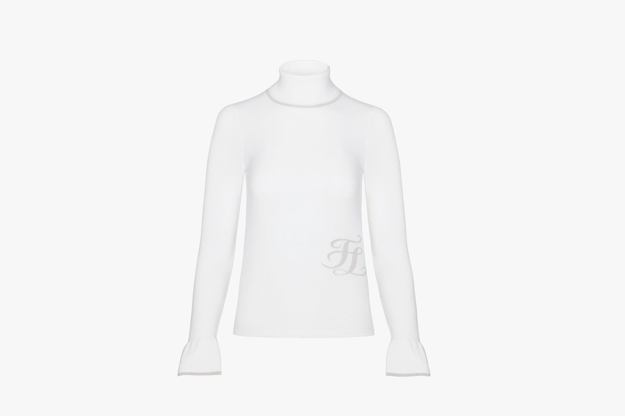 Logo Turtleneck Knit (White)