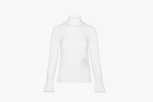 Logo Turtleneck Knit (White)