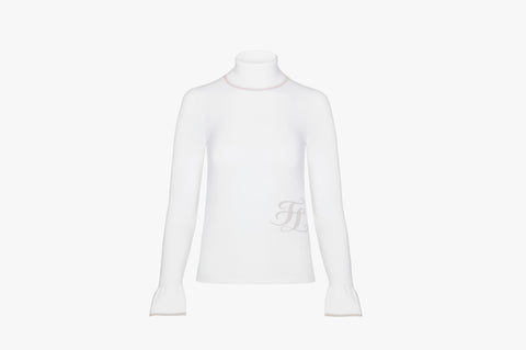 Logo Turtleneck Knit (White)