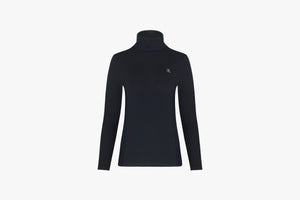 Fleece Turtleneck T Shirt (Black)
