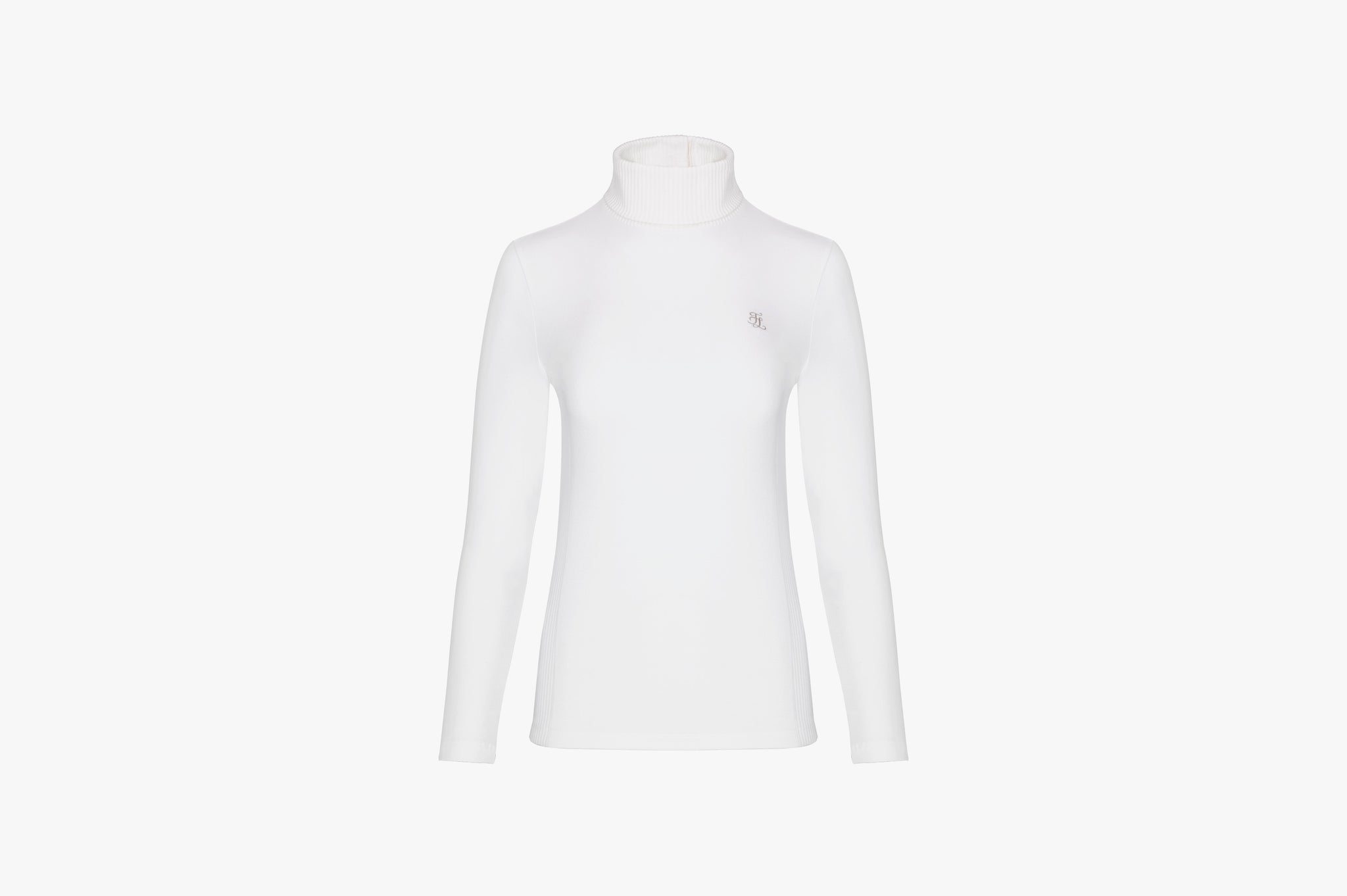 Fleece Turtleneck T Shirt (White)