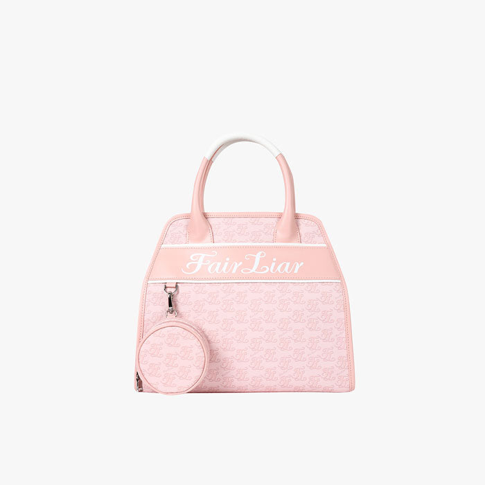 LOGO PATTERN TOTEBAG(PINK CHORAL)