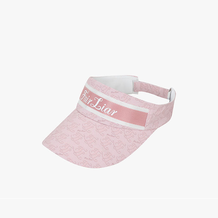 LOGO PATTERN VISOR(PINK CHORAL)