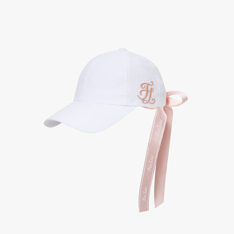 SIDE LOGO RIBBON CAP(WHITE)