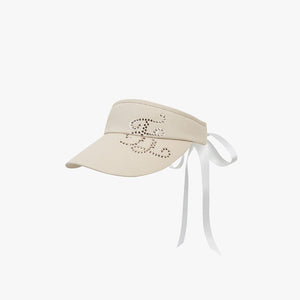 BIG LOGO CRYSTAL VISOR(BEIGE)