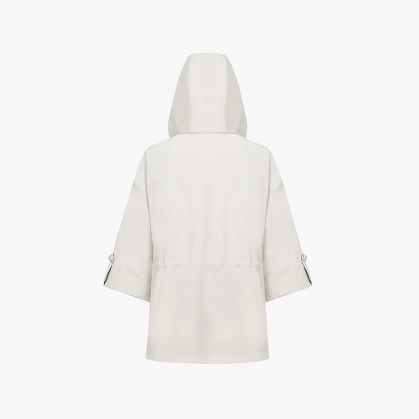 RAIN OURTER WITH A HOOD(BEIGE)