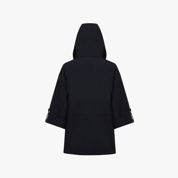 RAIN OURTER WITH A HOOD(NAVY)