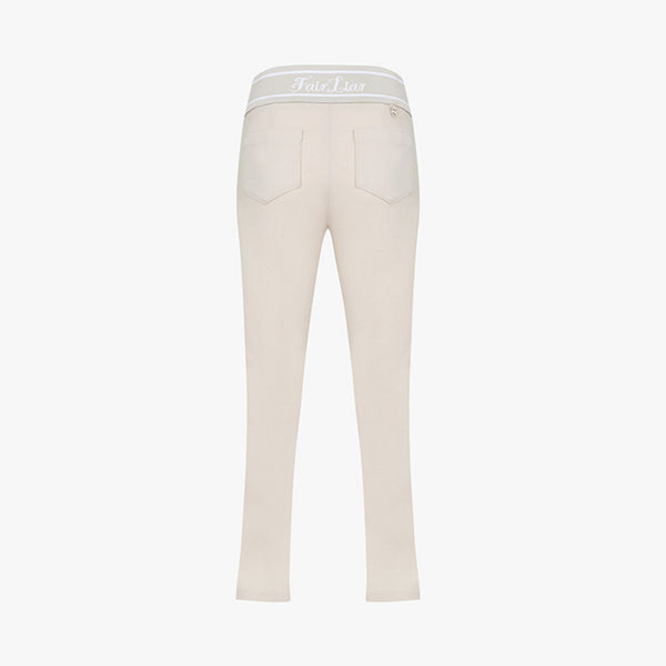 String Stretch Pants(BEIGE)