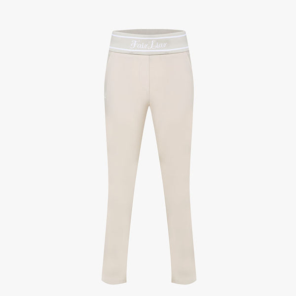 String Stretch Pants(BEIGE)